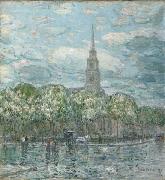 Childe Hassam Marks in the Bowery oil on canvas